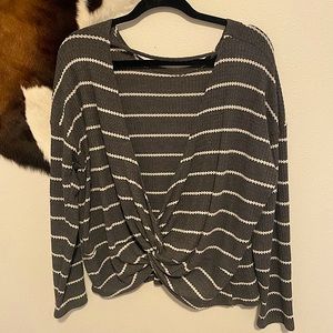 BKE | Stripe Back Twist Top